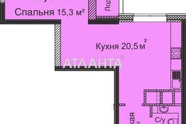 1-room apartment apartment by the address st. Varnenskaya (area 49,5 m²) - Atlanta.ua - photo 6