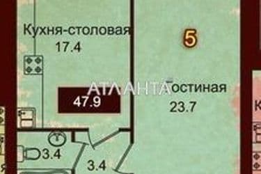 1-кімнатна квартира за адресою вул. Французький бульв. (площа 49,8 м²) - Atlanta.ua - фото 6