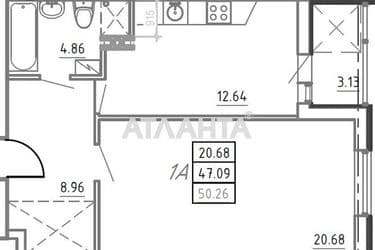 1-кімнатна квартира за адресою вул. Середньофонтанська (площа 50 м²) - Atlanta.ua - фото 6