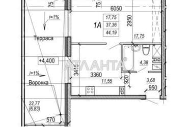 1-кімнатна квартира за адресою вул. Середньофонтанська (площа 44,2 м²) - Atlanta.ua - фото 3