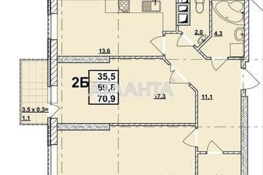 2-rooms apartment apartment by the address st. Zhabotinskogo Proletarskaya (area 70,9 m²) - Atlanta.ua - photo 8