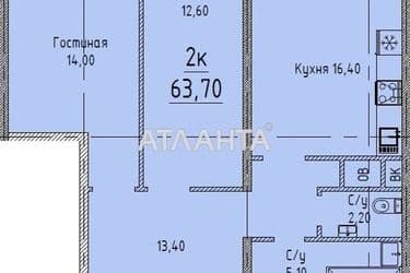 2-кімнатна квартира за адресою вул. Гагарінське плато (площа 63,7 м²) - Atlanta.ua - фото 6