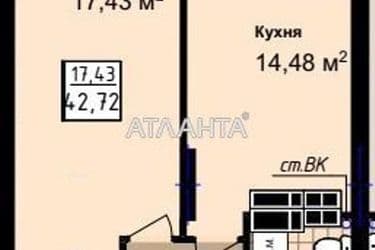 1-кімнатна квартира за адресою вул. Сахарова (площа 42,7 м²) - Atlanta.ua - фото 8