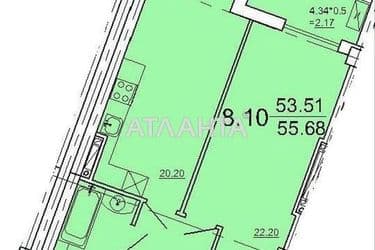 1-комнатная квартира по адресу Ванный пер. (площадь 54 м²) - Atlanta.ua - фото 26