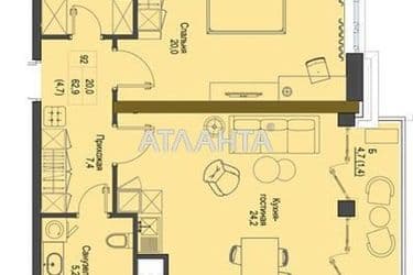 1-кімнатна квартира за адресою вул. Французький бульв. (площа 62,9 м²) - Atlanta.ua - фото 9