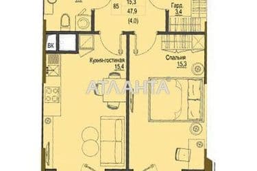 1-кімнатна квартира за адресою вул. Французький бульв. (площа 47,9 м²) - Atlanta.ua - фото 8