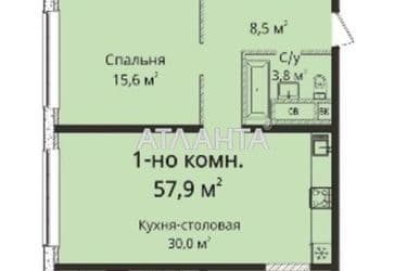 1-кімнатна квартира за адресою вул. Гагарінське плато (площа 57,9 м²) - Atlanta.ua - фото 4