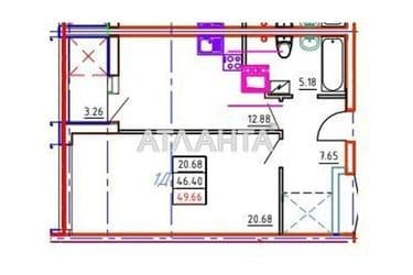 1-кімнатна квартира за адресою вул. Середньофонтанська (площа 50,0 м²) - Atlanta.ua - фото 11