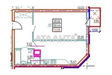 1-кімнатна квартира за адресою вул. Середньофонтанська (площа 51,2 м²) - Atlanta.ua - фото 10