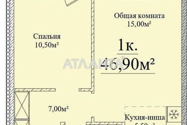 1-room apartment apartment by the address st. Varnenskaya (area 47,6 m²) - Atlanta.ua - photo 6