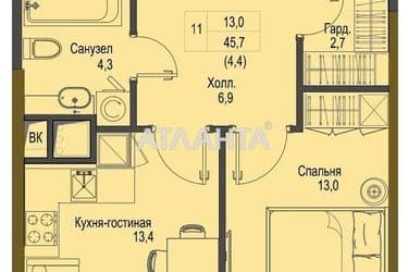 1-кімнатна квартира за адресою вул. Французький бульв. (площа 64 м²) - Atlanta.ua - фото 6