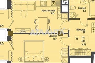 1-room apartment apartment by the address st. Frantsuzskiy bul Proletarskiy bul (area 65,3 m²) - Atlanta.ua - photo 9