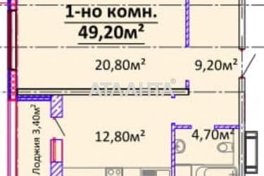 1-кімнатна квартира за адресою Гагаріна пр. (площа 49 м²) - Atlanta.ua - фото 9
