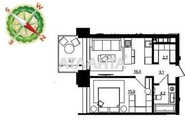 1-кімнатна квартира за адресою вул. Французький бульв. (площа 44,3 м²) - Atlanta.ua - фото 16