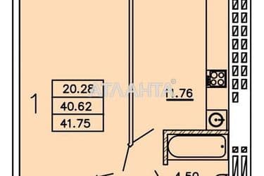 1-room apartment apartment by the address st. Dnepropetr dor Semena Paliya (area 42 m²) - Atlanta.ua - photo 6
