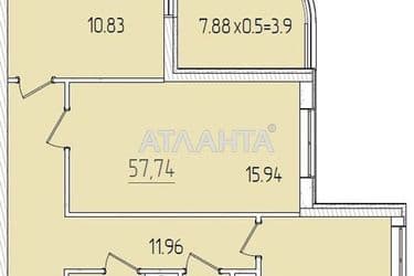 2-комнатная квартира по адресу ул. Краснова (площадь 67,4 м²) - Atlanta.ua - фото 9