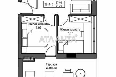 2-rooms apartment apartment by the address st. 7 km ovidiopolskoy dor (area 44,9 m²) - Atlanta.ua - photo 8