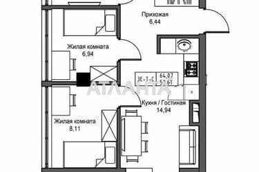 3-кімнатна квартира за адресою 7 км Овідіопольської дор. (площа 57,7 м²) - Atlanta.ua - фото 5