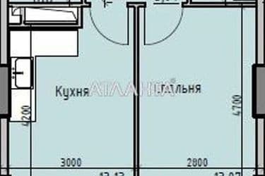 1-комнатная квартира по адресу ул. Радостная (площадь 38,5 м²) - Atlanta.ua - фото 9
