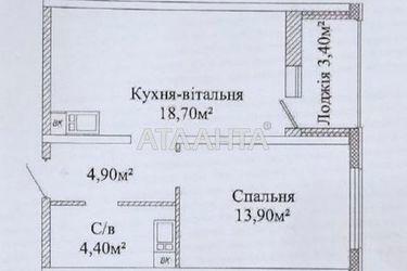 1-кімнатна квартира за адресою вул. Жаботинського (площа 43,2 м²) - Atlanta.ua - фото 6