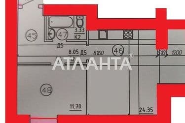 1-комнатная квартира по адресу ул. Плиева (площадь 48 м²) - Atlanta.ua - фото 9