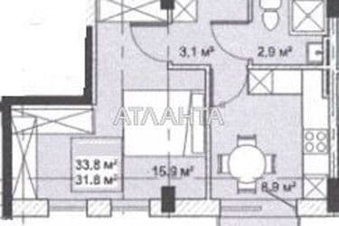 1-кімнатна квартира за адресою вул. Бочарова ген. (площа 31,8 м²) - Atlanta.ua - фото 14