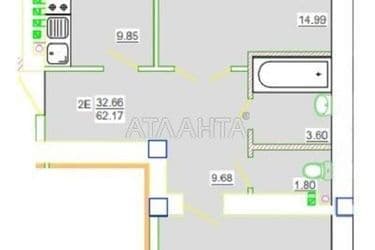 2-кімнатна квартира за адресою вул. Цвєтаєва ген. (площа 62 м²) - Atlanta.ua - фото 15