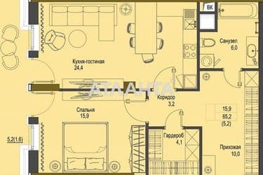 1-кімнатна квартира за адресою вул. Французький бульв. (площа 65,2 м²) - Atlanta.ua - фото 8