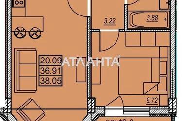 1-кімнатна квартира за адресою вул. Заболотного ак. (площа 38 м²) - Atlanta.ua - фото 14