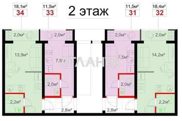 1-кімнатна квартира за адресою Першотравневий 1-й пров. (площа 13,4 м²) - Atlanta.ua - фото 6