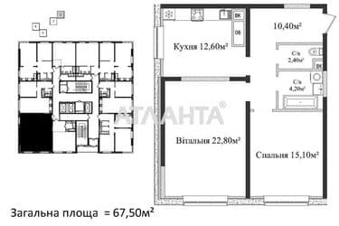 2-rooms apartment apartment by the address st. Gagarinskoe plato (area 67,5 m²) - Atlanta.ua - photo 8