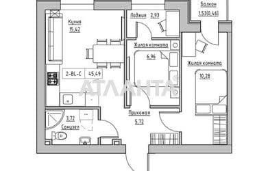 2-комнатная квартира по адресу 7 км овидиопольской дор. (площадь 45,5 м²) - Atlanta.ua - фото 4