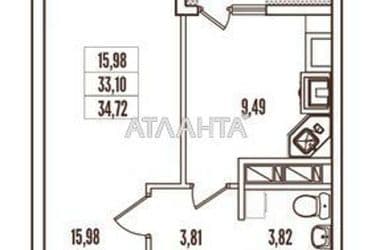 1-room apartment apartment by the address st. Lyustdorfskaya dor Chernomorskaya dor (area 35 m²) - Atlanta.ua - photo 9