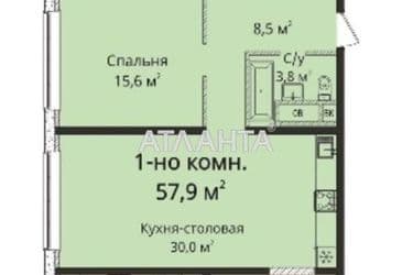 1-room apartment apartment by the address st. Gagarinskoe plato (area 57,9 m²) - Atlanta.ua - photo 6