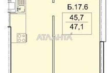 1-комнатная квартира по адресу Тополинный пер. (площадь 47,1 м²) - Atlanta.ua - фото 18