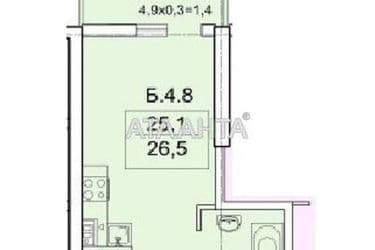 1-room apartment apartment by the address st. Topolinnyy per (area 26,1 m²) - Atlanta.ua - photo 18