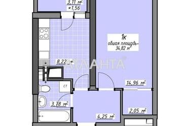 1-room apartment apartment by the address st. Glushko ak pr Dimitrova pr (area 34,8 m²) - Atlanta.ua - photo 10