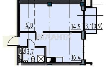 1-кімнатна квартира за адресою вул. Рішельєвська (площа 40,9 м²) - Atlanta.ua - фото 16