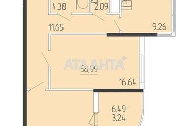 2-кімнатна квартира за адресою вул. Краснова (площа 59,0 м²) - Atlanta.ua - фото 16