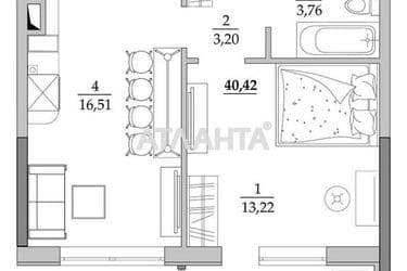1-комнатная квартира по адресу ул. Вильямса ак. (площадь 40,5 м²) - Atlanta.ua - фото 20