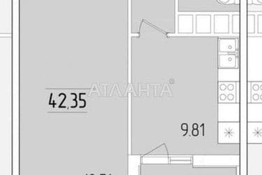 1-кімнатна квартира за адресою вул. Краснова (площа 42,4 м²) - Atlanta.ua - фото 12