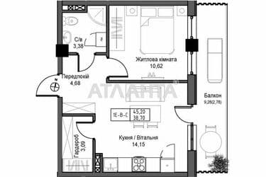 2-комнатная квартира по адресу 7 км овидиопольской дор. (площадь 38,7 м²) - Atlanta.ua - фото 6