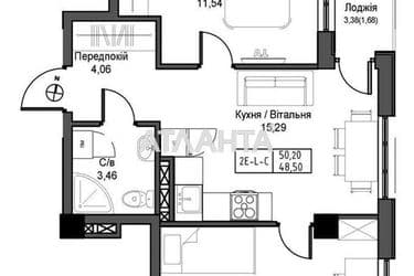 2-комнатная квартира по адресу 7 км овидиопольской дор. (площадь 48,5 м²) - Atlanta.ua - фото 10