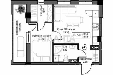 2-комнатная квартира по адресу 7 км овидиопольской дор. (площадь 38,6 м²) - Atlanta.ua - фото 12