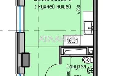 1-комнатная квартира по адресу ул. Радостная (площадь 31,8 м²) - Atlanta.ua - фото 3