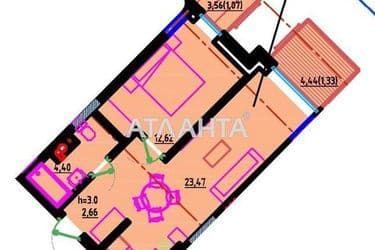 1-кімнатна квартира за адресою Фонтанська дор. (площа 25,4 м²) - Atlanta.ua - фото 14