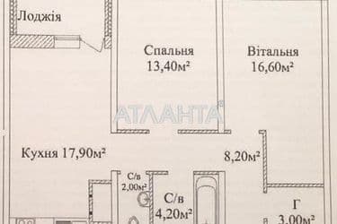 2-комнатная квартира по адресу ул. Жаботинского (площадь 68,4 м²) - Atlanta.ua - фото 12