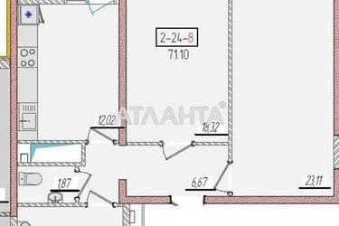 2-комнатная квартира по адресу ул. Краснова (площадь 71,1 м²) - Atlanta.ua - фото 8