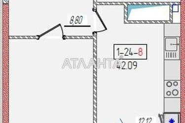 1-кімнатна квартира за адресою вул. Краснова (площа 42,1 м²) - Atlanta.ua - фото 8