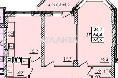 2-rooms apartment apartment by the address st. Ovidiopolskaya dor (area 65 m²) - Atlanta.ua - photo 10